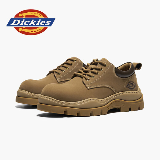 Dickies马丁靴男厚底增高2024秋冬新款户外工装靴休闲百搭男靴 土黄 41 (255mm) 标准码