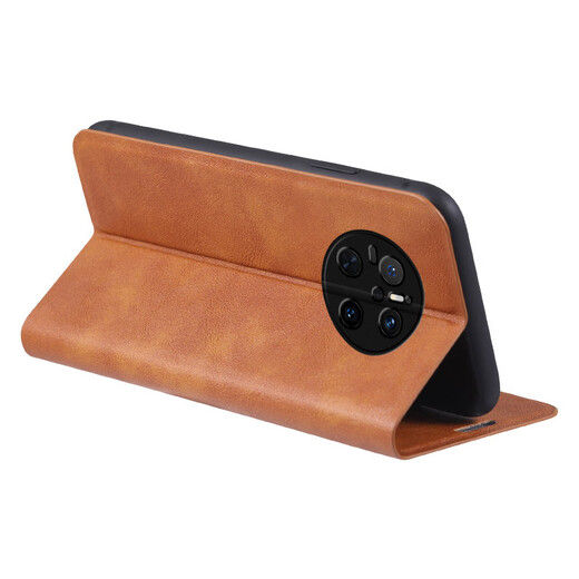 Longhong Huawei Mate70 Case de téléphone mobile Mate70 Pro couvercle en cuir magnétique Plug-in Magne Mobinet Mobe 5G Hommes et femmes Solicone Silicone All-Inclusive Anti-Fall Étui [Étui en cuir magnétique Clamshell] Jazz Black Huawei Mate70