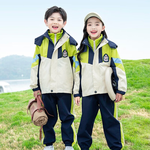 Xinkepaier primary school uniform set for windbreaker three-piece autumn children's class uniform autumn winter clothes kindergarten garden clothes spring and autumn style boys winter summer four-piece set = A713+6627 170