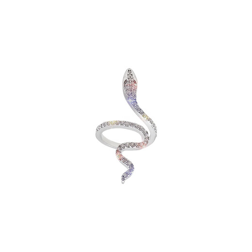 YYYDS S925 silver snake-shaped ring for women full of diamonds niche exquisite opening light luxury ins38 Goddess Day gift for girlfriend M849 snake-shaped ring