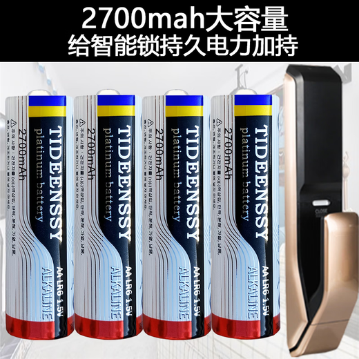 TIDEENSSY适用三星指纹锁原装电池稳定不漏液P718/DP728密码锁智能门锁血压计闹钟专用韩BEXEL5号AA碱性电池 新丨款 2700升级8%更耐用稳定24节