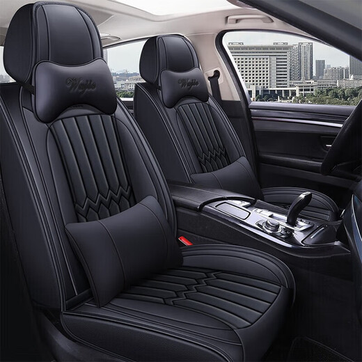 悟界标致408x 508l 408 5008 2008 301 308 307专用坐垫全包围座椅套 全皮款-黑绿色-豪华版 标致专用/整车五座