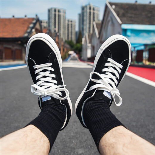 ziyuanju black canvas men's shoes summer 2025 new trendy versatile summer casual board shoes men's cloth shoes sports trendy shoes black 42 (260mm)
