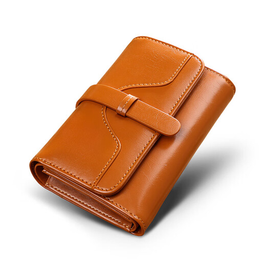 Viney Cowide Damen Wallet Wallet Folding Short Coin Brieftasche High-End-Zertifikat-Kartentasche integrierter Marke Großkapazität Brieftasche Lederclip