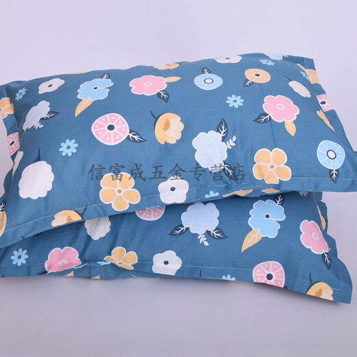 依潋眸纯棉枕套一对装40x60儿童小号30×50大号50x80cm学生宿舍枕头套子 白色金 枕芯套一对 40cmX60cm