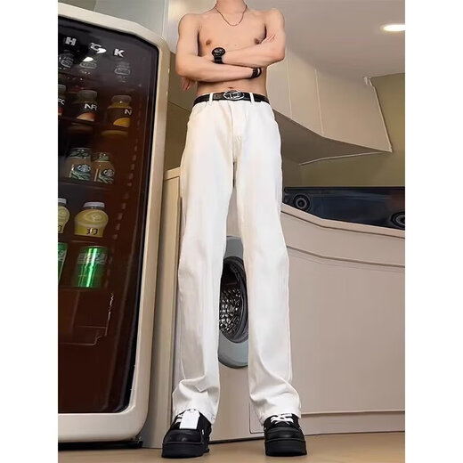 Digada White Jeans Männer loser Frühling New American High Street High Taille Schmale Version Slim Hosen Männer HCFS-2076 Weiß XL