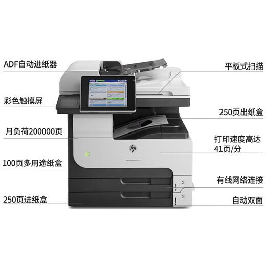 惠普hp M725dn 黑白激光二手打印机95成新 a3/a4打印 多功能一体机 大型商务办公 【自动双面 共享打印】M725dn 打印机配国产易加粉耗材