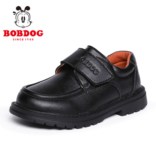 Babudou (Bobdog) Kinderschuhe für Jungen weicher alleiniger schwarzer Lederschuhe Frühling und Herbst vielseitige Kinderschuhe 108533103 Schwarz 32