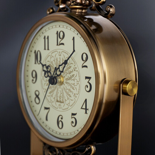 Hanshi (Hense) table clock living room clock display table clock clock ornaments desktop clock home light luxury decorative pendulum clock HD6902 emerald glass model HD6903