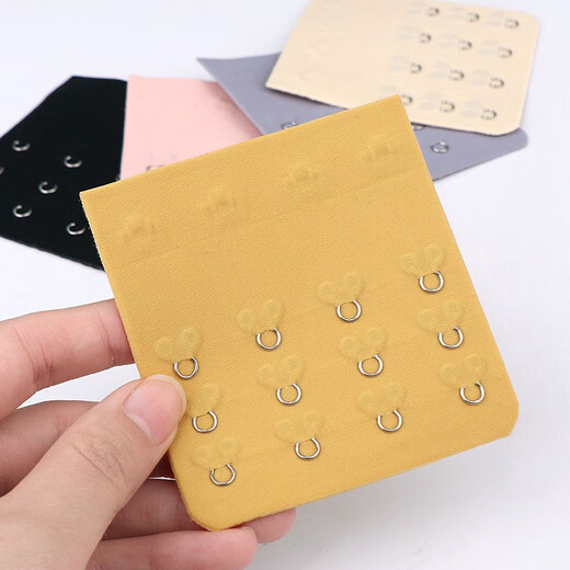 WANDAO großer vierreihige Unterwäsche erweiterte Schnalle-Accessoires 4-Buckle-Verlängerungsgürtel Frauen Markess Wide Extension BH Rückengelenk Ring hellhaut Hautfarbe