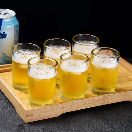 One Liang White Wine Glass Set Household Small One Small Wine Glass Two Liang Half Tempered Cup Beer Cup Water Cup 2 Liang Straight Tempered Cup Thickened 10 Pack