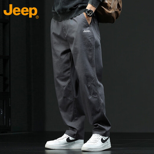 Jeep (Jeep) Casual Hosen für Männer Sommer -Hose für Männer lose trendige Arbeitshosen für Männer dunkelgrau 3xl