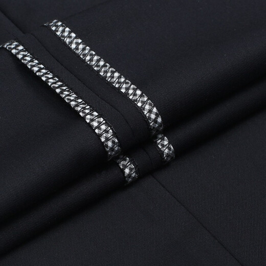 (2 pairs 158) Autumn and winter thick men's middle-aged and elderly trousers men's straight high waist dad casual and iron-free large-size suit pants 901 hiding blue + 9905 royal blue size 31 size = 2 feet 4 waist circumference