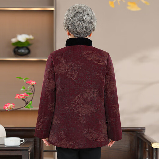 
Ziyan middle-aged and elderly cotton clothes for women in winter, cotton clothes for mothers, cotton jackets for elderly women, thick coats for grandmas, clothes for elderly people, L826 dark blue XL (recommended 80-100 Jin [Jin equals 0.5 kg])