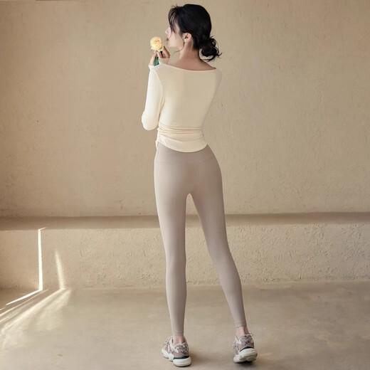 ACKDCS Yoga Wear Long Sleeve Women's Slim High Stretch Outer Sports Top Dance Pilates T-Shirt Running Fitness Top