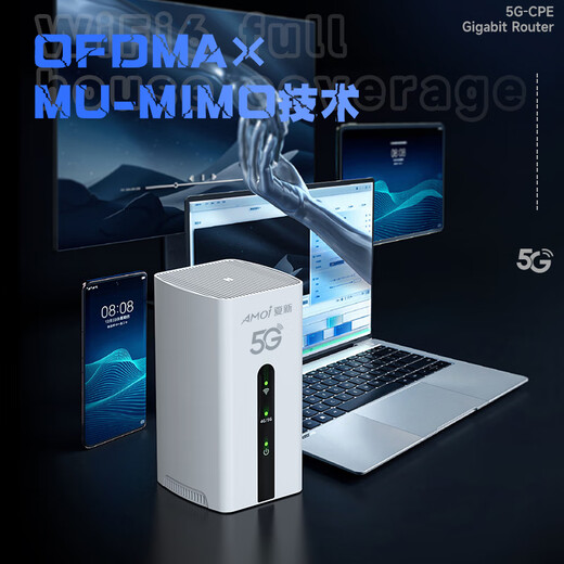 Amoi 5g Enrutador CPE móvil inalámbrico WiFi portátil 5g Banda ancha de Internet portátil Sin enchufe Transmisión en vivo montada en camión Oficina Clasificación entre los diez primeros Tráfico ilimitado Modelo 2025 Versión superior Enrutador móvil 5G CPE Pro Gigabit