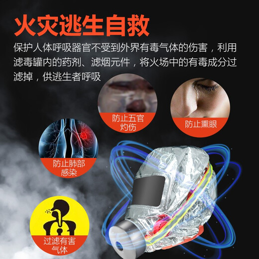 Jumu Hotel, B&B, Gas Mask, Fire Mask, Smoke Mask, Fire Extinguisher, Home Emergency Supplies, Luminous Fire Mask*2+Fire Flashlight+Escape Whistle