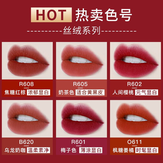 Color Key珂拉琪唇釉唇泥口红丝绒哑光镜面学生不易沾杯防汗 【漆光款】R702 微醺枣泥