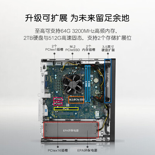 Dell (Dell) erreicht 3020S/3030 Desktop Office Computer Host Intel Intel Core i3 Vollständiger Satz kommerzieller kommerzieller Haushaltsanpassungsanpassung I3-12100 8G 512G Solid State Standard Host + 21,5-Zoll-Monitor