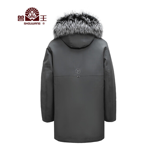Beast King Park Superando hombres Haining Fur Coat Fox For Collar de piel Menora Rabbit Fur Inner Liner Inner Autumn and Winter Medium Longitud más terciopelo.