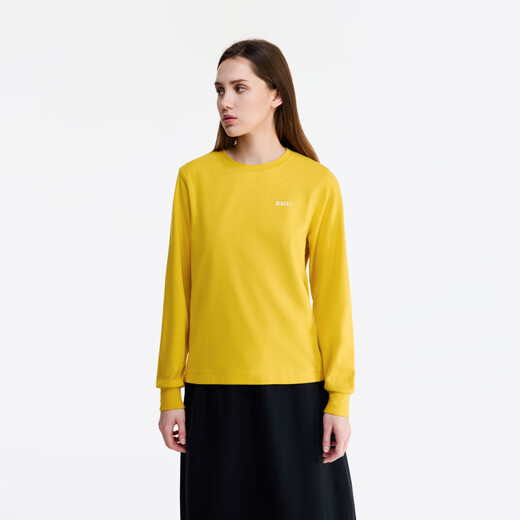 
AIGLE Aigao Long Sleeve T-shirt for Women DFT Quick Dry Wound UPF50+ Lemon Yellow BA693 M (175/92A)