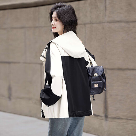 Cypress House Chaqueta de trabajo con capucha para mujeres 2025 Autumn New Drawstring coreano informal suelto delgado