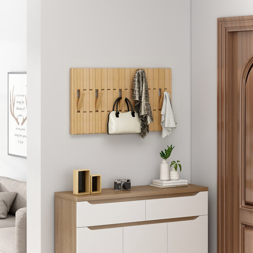 
Pupan piano key hanger wall porch coat rack creative solid wood North American black walnut beech storage rack North American black walnut vertical board 16855