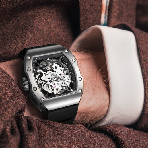 Bugatti (Bonest Gatti) Watch Deutsch vollautomatisch hohl mechanische Uhr Waterfeste und leuchtende Männer Uhren -Geburtstagsgeschenk für Freund BG9905 Erneuerung Grün grün