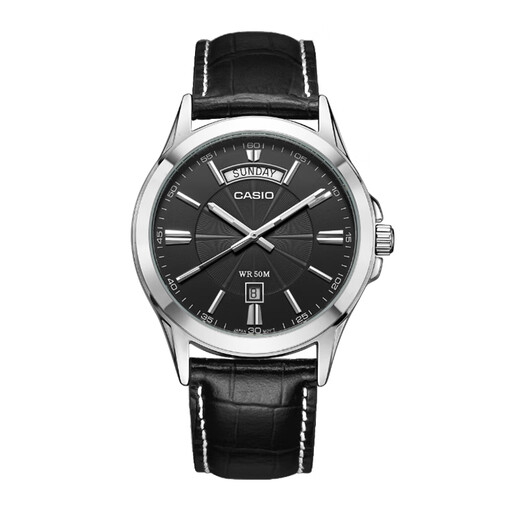 Casio (Casio) Reloj, los estudiantes pueden usar el puntero simple de moda Semana de la semana impermeable Wathing Men's Watch MTP-1381L-1A