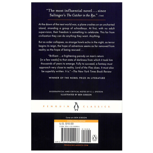 蝇王 英文原版 Lord of the Flies 苍蝇上帝 威廉戈尔丁 诺奖得主 经典文学名著 课外阅读 搭人鼠之间 弘书阁英语文库十大经典之一 蝇王