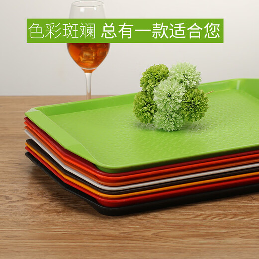 DiCi dinner plate plastic tray rectangular commercial restaurant catering serving plate non-slip burger shop fast food large tray coffee plaid 1 piece