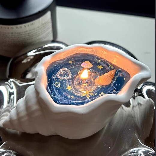 Ono Seven Days Conch Aromatherapy Candle Individually Packed Non-Natural Shell Handmade Gift Fragrance Jelly Wax Art Ornament Souvenir Ocean Jelly Wax Azure Upgrade