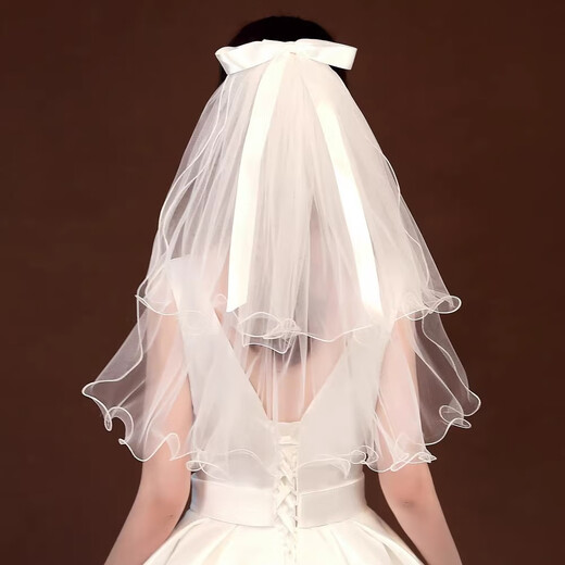 Maimid Veil, Certificate Photography, Bridal Proposal, Main Veil, Bow, Photo Props, Adult Ceremony, Graduation Season, Streamer, Bow Veil, Hairpin Style