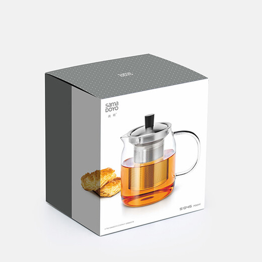 SAMADOYO heat-resistant glass teapot, teapot, tea water separation and filtration, household large-capacity teapot, thickened tea set, single pot 700ml