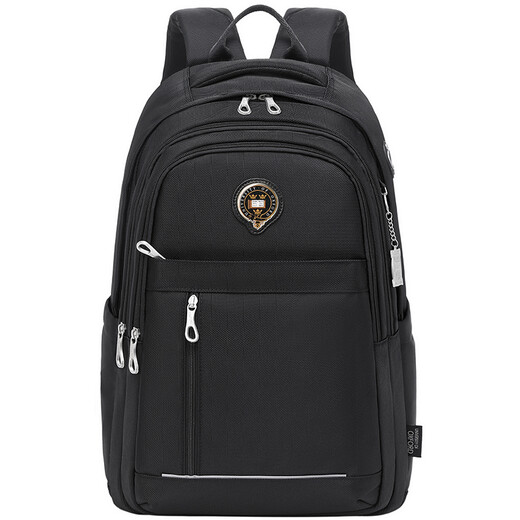 Oxford University Schoolbag Male Middle School Student Schoolbag Female Middle and High School College Student Backpack Reduced Burden Travel Backpack X855B Black