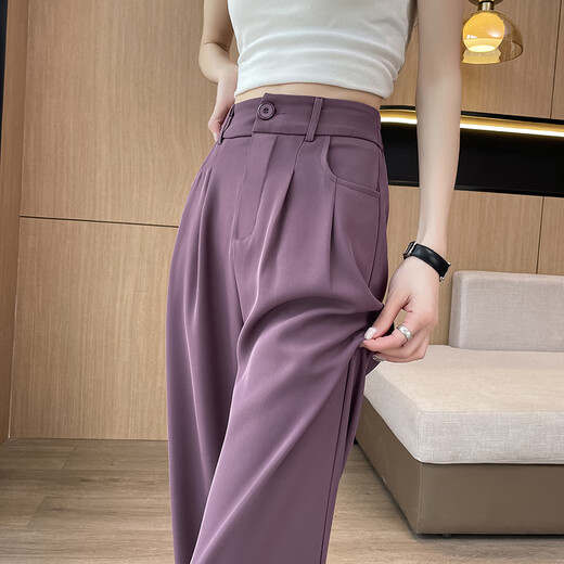 Jingluo Versión estrecha Pantalones de patas ancho para mujeres Pantalones de patas de patas rectas de la cintura delgada de verano
