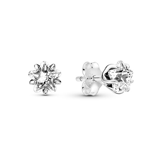 PANDORA Sparkling Star Earrings, Small and Elegant Birthday Gift for Girlfriend Sparkling Star Earrings, One Size Fits All