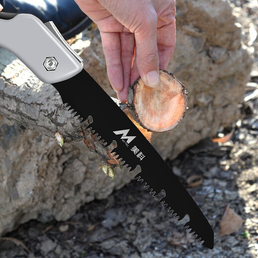 MYTEC fast folding saw, small saw, hand saw, household logging saw, outdoor tree sawing artifact, woodworking saw, hand sawing fruit tree, Teflon rust-proof folding saw, small size