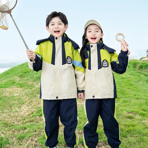 Xinkepaier primary school uniform set for windbreaker three-piece autumn children's class uniform autumn winter clothes kindergarten garden clothes spring and autumn style boys winter summer four-piece set = A713+6627 170