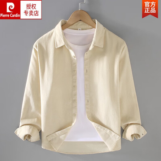 Pier Cardin Brand High-Gen-Gen-Men's Camiseta de pana de otoño de otoño