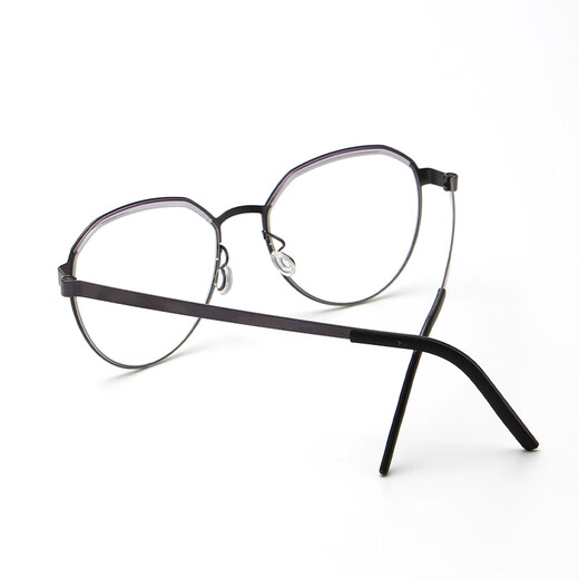 LINDBERG Lindberg Glasses Frame New Men's Myopia Full Frame Eyebrow Wire Frame Pure Titanium LIN9858 Glasses Frame Model: 9858 Gloss Black Brown PU14 Size 50-135