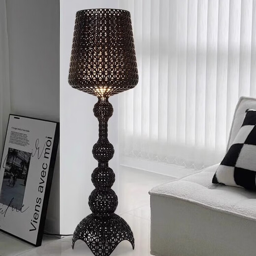 Zhongshuai Italian designer living room hollow floor lamp ins style bedroom model room modern creative art dimming lamp floor lamp - transparent color - touch switch remote control
