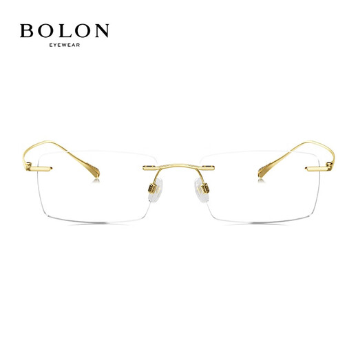 BOLON Tyrannosaurus Glasses Optical Glasses Frame Titanium Frame Men's Business Frameless Myopia Glasses BT1591 B60-Gold Single Frame