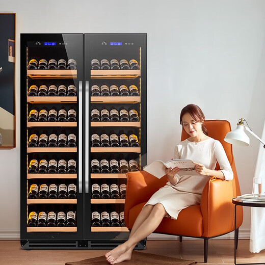 BAIKAILUN thin red wine cabinet constant temperature wine cabinet embedded household wine beverage tea thermostatic cabinet commercial display refrigerator air-cooled frost-free 1.71 meters single temperature ~ (full display model) 70 bottles thin section