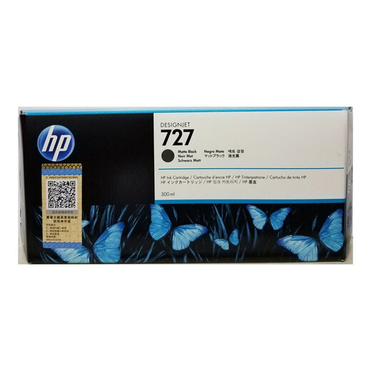 惠普（hp）绘图仪墨盒适用于T920/T930/T1500/1530/T2500/HP727号 3WX19A 新727号300ML磨砂黑色