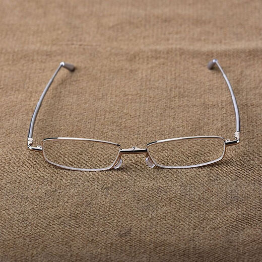 浅里折叠花镜高档天然水晶石头眼镜老花镜折叠式微型眼镜携带方便男女 水晶老花镜[带盒子] 45-49岁参考[100度]