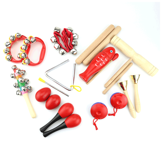 Percussion instrument set musical instrument teaching aids soundboard triangle iron drum bell touch bell double ringing tube with rope_touch bell/touch bell_touch bell_tight pair