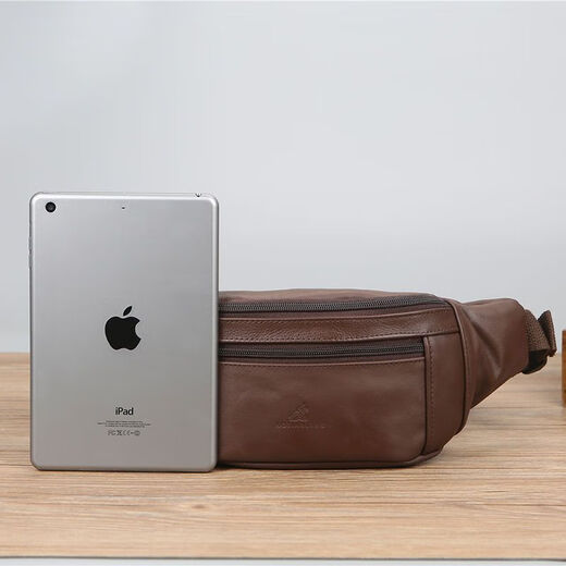 Coole Känguru -Tailentasche Herren echtes Leder Kuhläden multifunktional große Kapazität Schrägkreuzende Konstruktionsstelle Arbeit Laufen Taille Neue Mobiltelefontasche 866 Gelb