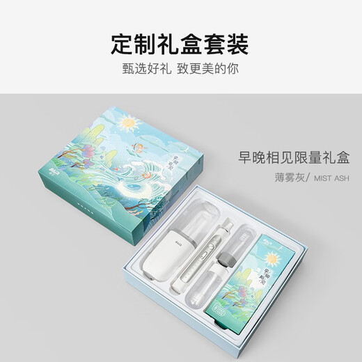 拜尔（BAIR）G2/G201高端旗舰机 电动牙刷成人震动充电智能声波学生情侣全自动牙刷男士女送朋友 礼盒装 薄雾灰（6枚原装刷头）