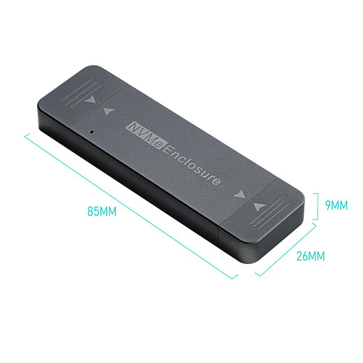 Western Digital Mobile SSD-Gehäuse M.2230 42 80PCIE NVME zu USB3.1 Ganzmetall 10 GB Externes True-High-Speed-Gehäuse Grau 2230-Festplattengehäuse mit USB+TypeC-Dual-Schnittstelle